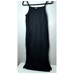 Nike Womens Size Small Black Jersey Cotton Athletic Sleeveless Long Maxi Dress